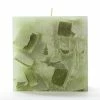4x4x4 Green Chunky Square Pillar Candle