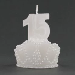 Quinceanera White Tiara Candle