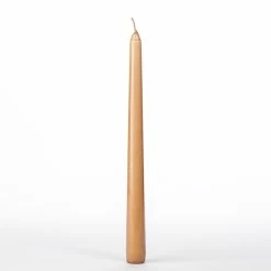 10 Inch Tan Brown Taper Candles