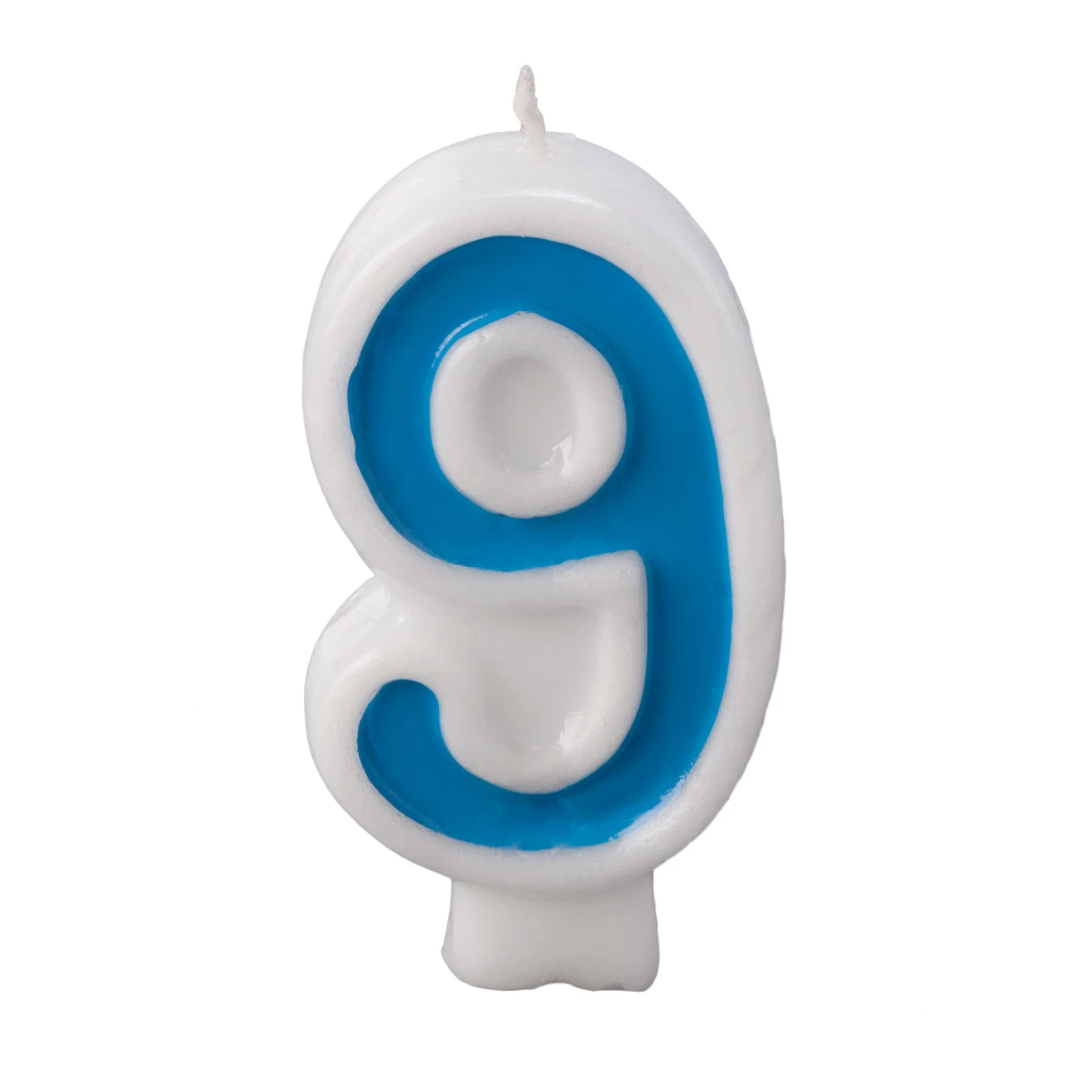 Birthday Candle - Number 9 - Blue Number Cake Toppers
