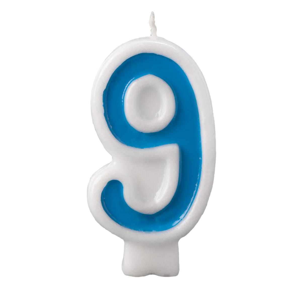 Birthday Candle - Number 9 - Blue Number Cake Toppers - Image 6