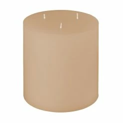 6x6 Shell Off White 3 Wick Pillar Candle