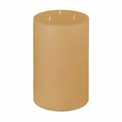 6x9 Champagne Creme 3 Wick Pillar Candle