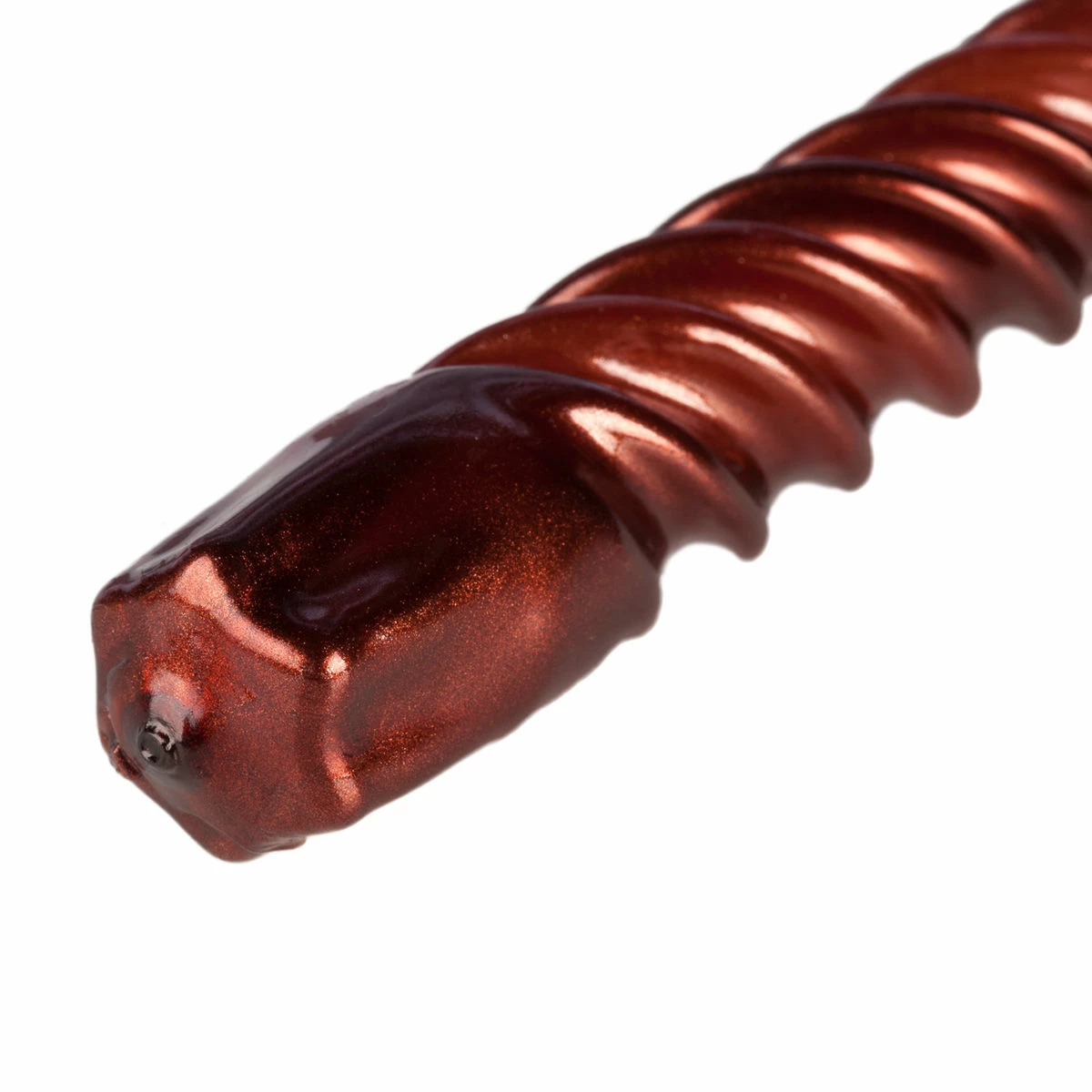 12 Inch Metallic Chocolate Twist Swirl Taper Candle - Image 2