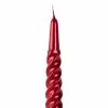 12 Inch Metallic Red Twist Swirl Taper Candle