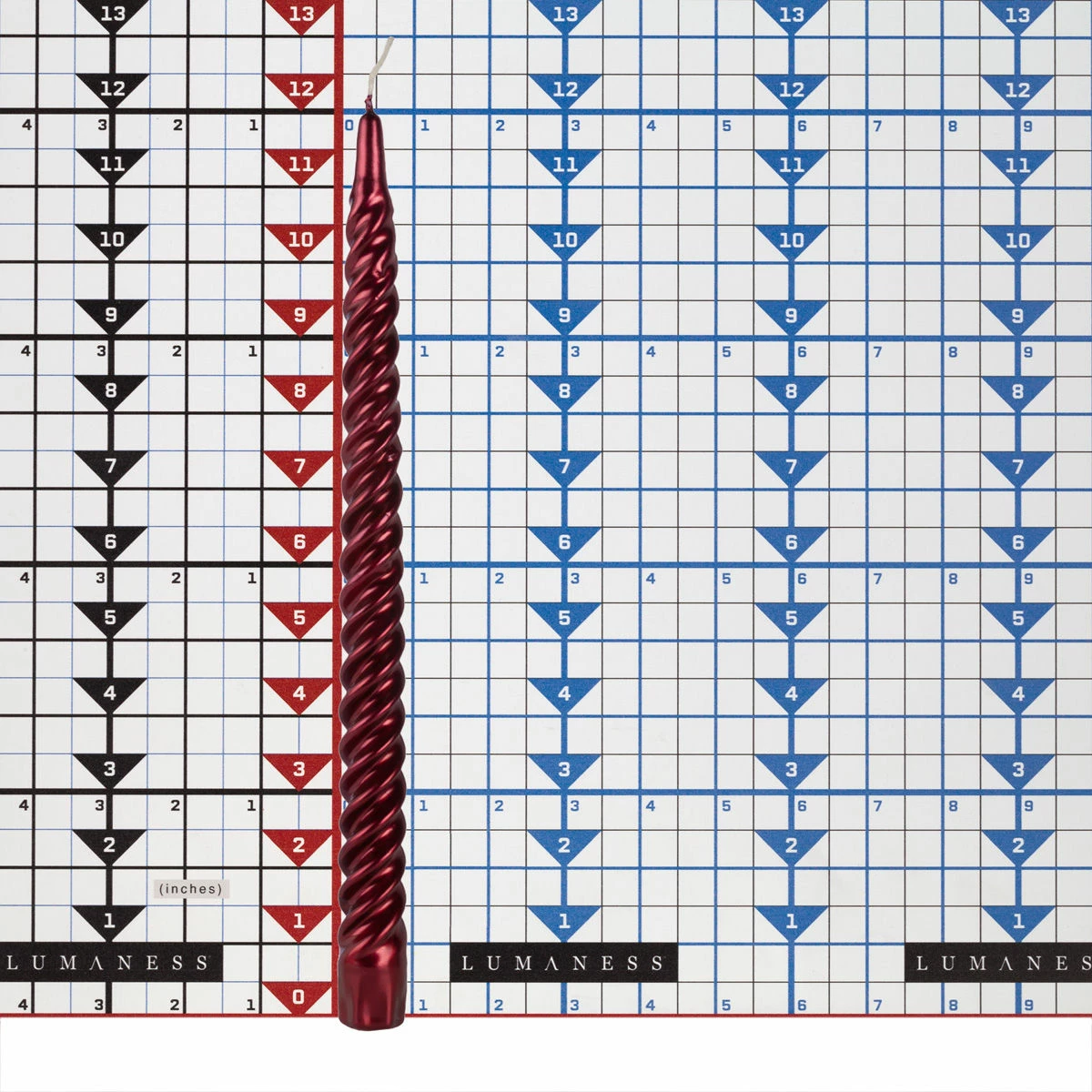 12 Inch Metallic Pomegranate Twist Swirl Taper Candle - Image 4