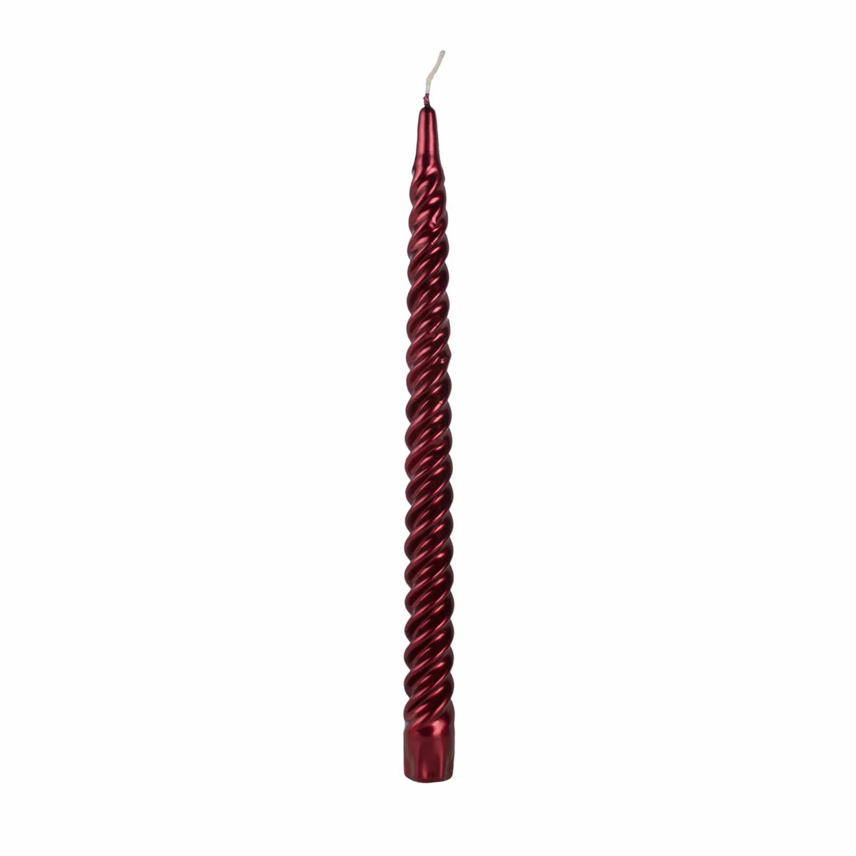 12 Inch Metallic Pomegranate Twist Swirl Taper Candle - Image 5
