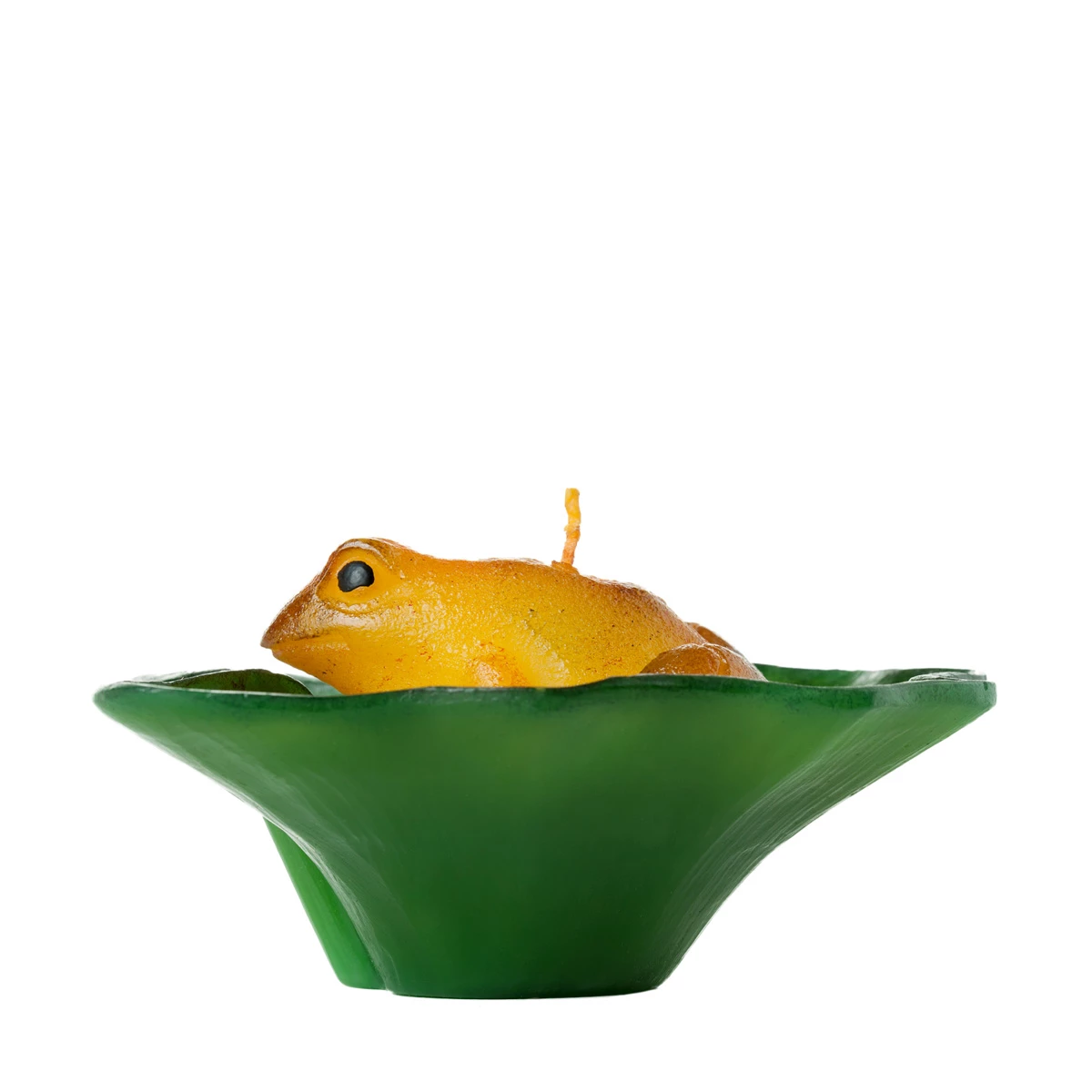 Floating Peeper Frog With Lily Pad Candle- Flower - Image 4