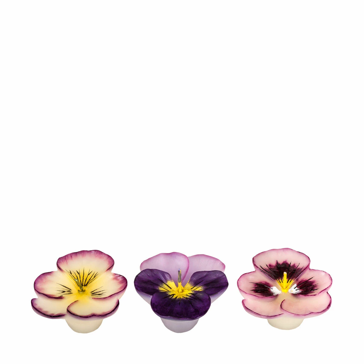 Floating Johnny Jump Up Flowers Candles (3 Pc Pack)