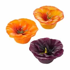 Floating Pansy Flower Candle (3 Pc Pack)