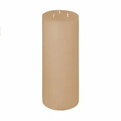 5x12 Shell Off White 3 Wick Pillar Candle