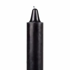 6 Inch Bell Top Black Household Taper Candle