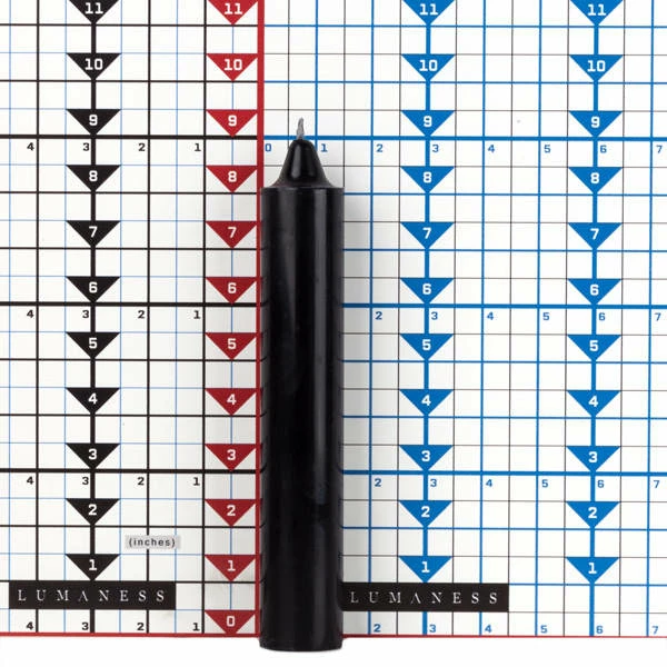 9 Inch Gothic Domed Pure Black Round Jumbo Pillar Candle - Bell Top - Image 4