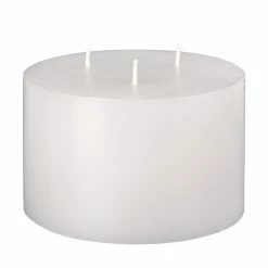 5x4 White 3 Wick Pillar Candle