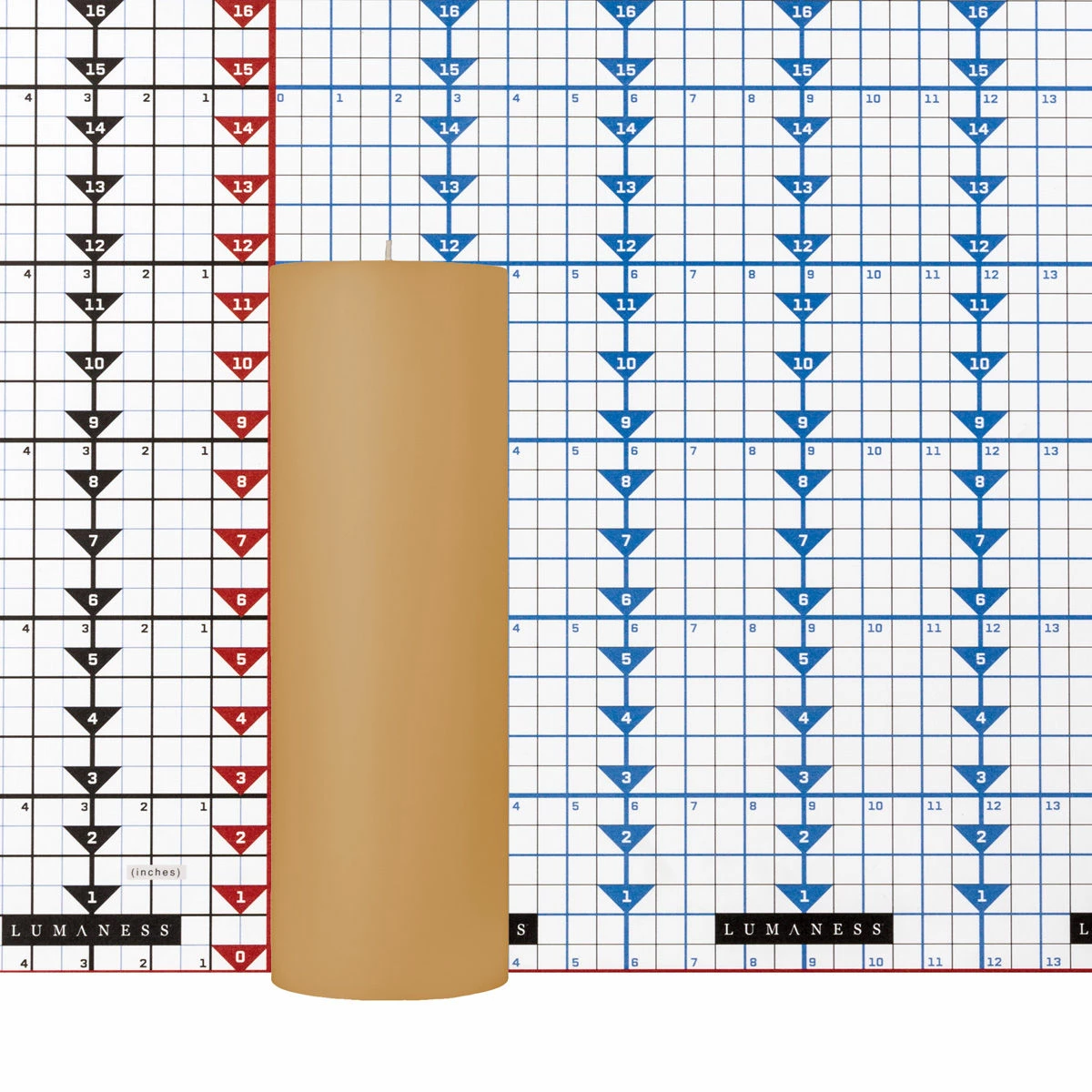 4x12 Champagne Creme Pillar Candle - Image 4