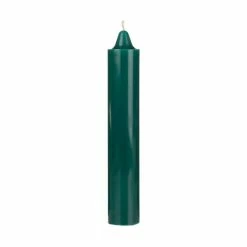 9 Inch Domed Green Round Jumbo Pillar Candle- Bell Top