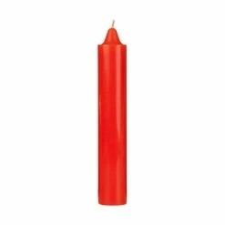 9 Inch Domed Orange Round Jumbo Pillar Candle- Bell Top