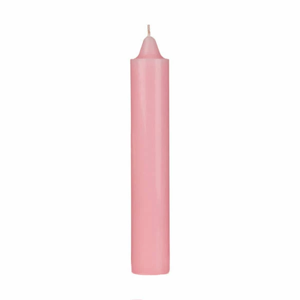 9 Inch Domed Pink Round Jumbo Pillar Candle- Bell Top
