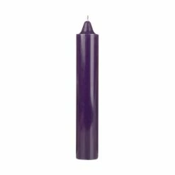 9 Inch Domed Purple Round Jumbo Pillar Candle- Bell Top