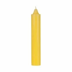 9 Inch Domed Yellow Jumbo Pillar Candle- Bell Top
