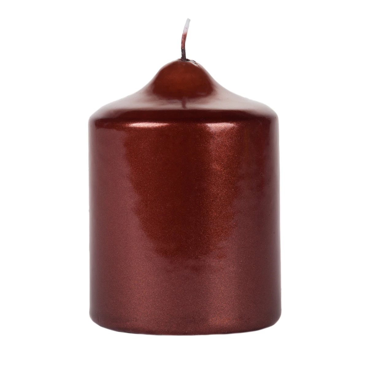 2x3 Unscented Metallic Chocolate Mini Pillar - Image 5