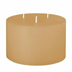 5x4 Champagne Creme 3 Wick Pillar Candle