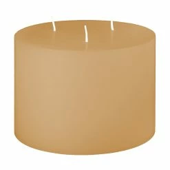 6x4 Champagne Creme 3 Wick Pillar Candle